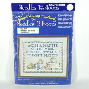 Needles N‎ Hoops 247 Matter of Mind Cross Stitch Sampler Kit Cottage Cabincore